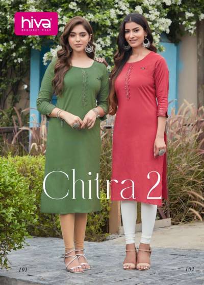 Chitra Vol 2 By Hiva Designer Fancy Regular Wear Kurti Collection